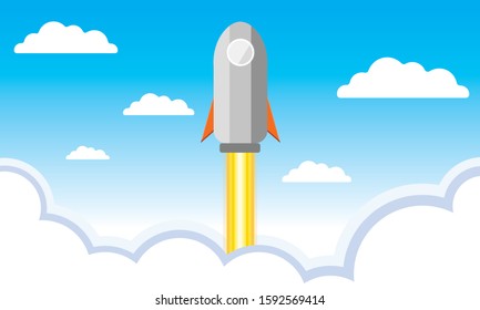 Rocket launcher illustration vector background.