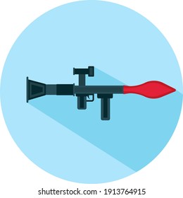 Raketenwerfer, Illustration, Vektorgrafik auf weißem Hintergrund.