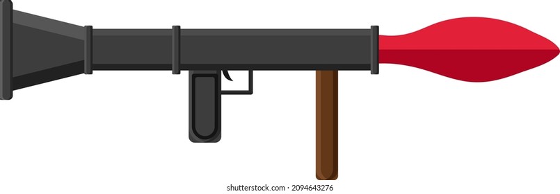 Lanzador de cohetes, ilustración, vector sobre un fondo blanco.