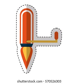 rocket launcher isolated icon vector illustration design