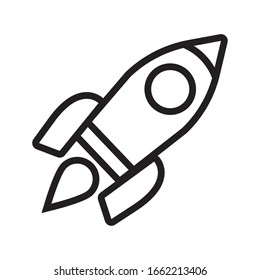 rocket launcher line style icon vector illustration design