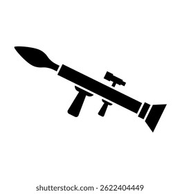 Rocket launcher silhouette icon. Vector.