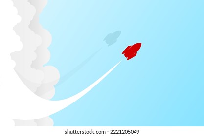Fondo de imagen del vector Sky del lanzador de cohetes