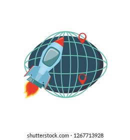 rocket launcher with sphere planet
