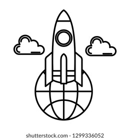 rocket launcher with sphere planet