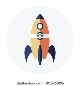 Rocket launcher startup icon on white background