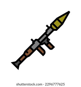rocket launcher weapon war color icon vector. rocket launcher weapon war sign. isolated symbol illustration