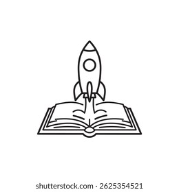 Rocket Launching from Book Representing Knowledge and Innovation