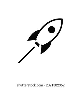 Rocket launching icon design illustration template