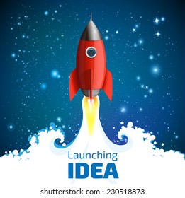 Rocket - launching idea concept