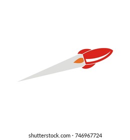 Rocket launching logo design template vector for creative company