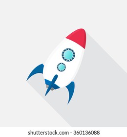 Rocket launching - vector illustration 