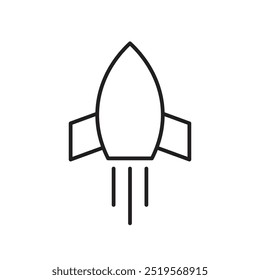 Rocket launchline icon. vector illustration. EPS10