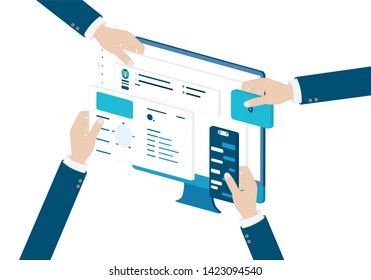 Rocket launch,ship.vector, illustration concept of business product on a market.