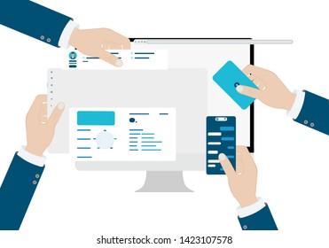 Rocket launch,ship.vector, illustration concept of business product on a market.