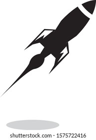 Rocket launch,ship.vector, illustration concept of business product on a market