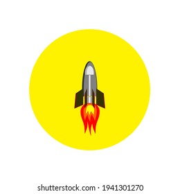 Rocket launch,ship.vector, illustration concept of business product on a market.