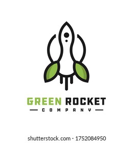 Rocket leaf logo design your company