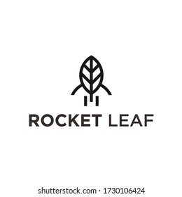 rocket leaf logo. rocket vector