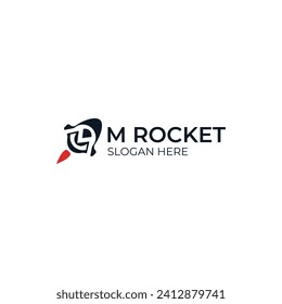 Rocket letter M logo vector. Simple and modern. Suitable for any industry, especially related to logos.