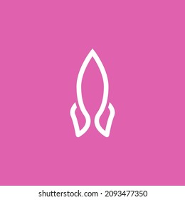 Rocket Line Art Simple Modern Logo Vector and Stock Images