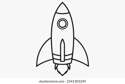 Vektorsymbol für Raketenlinienart