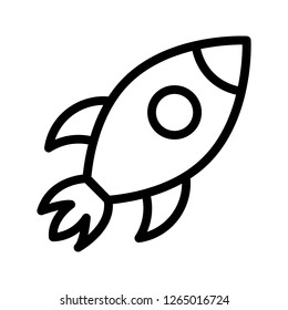 rocket line icon
