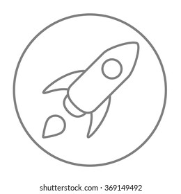 Rocket Line Icon.