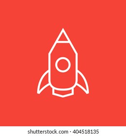 Icono de línea de cohetes.