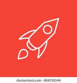 Rocket line icon.