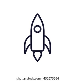rocket line icon