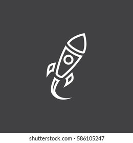 Rocket line icon