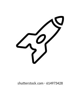 Rocket line icon