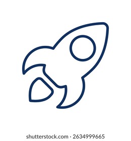 Rocket Line Icon. Editable Stroke Startup Outline Sign