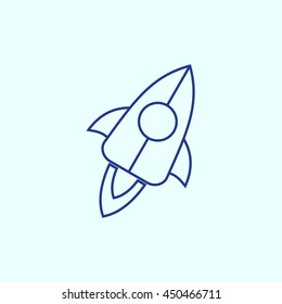 Rocket Line icon. Eps-10.