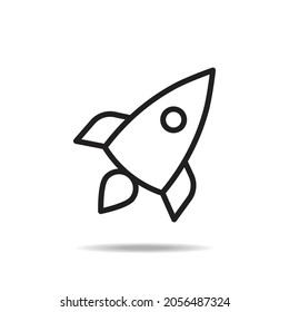 rocket line icon. high quality icons suitable for internet graphic assets, web designs, applications, drawing books, software, print media, etc. EPS 10 vector icon on a white background.