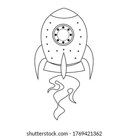 Rocket line icon. Rocket sign. Vector isolated on white background EPS 10