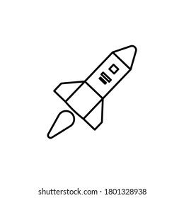 rocket line icon. Signs and symbols can be used for web, logo, mobile app, UI, UX