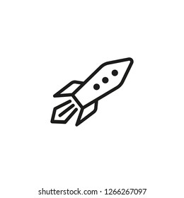 Rocket line icon. Spaceship, flight, start, startup. Space concept. Can be used for topics like astronomy, space travel, launch