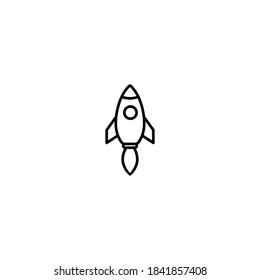 rocket line icon vector, rocket symbol vector