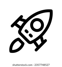 icono de línea de cohete. icono vector para tu sitio web, móvil, presentación y diseño de logotipo.