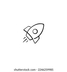Rocket Line Style Icon Design