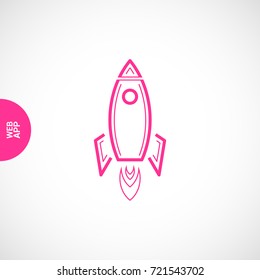Rocket line vector icon 