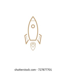 Rocket line vector icon 