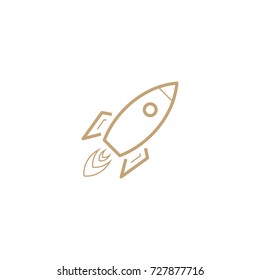 Rocket line vector icon 