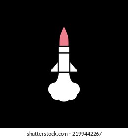 rocket lipstick logo design modern