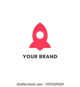 Rocket Logo Abstract Unique Simple alphabet letter Unique logo for business and company. Creative lettering and corporate identity. Branding design