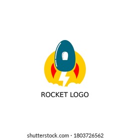 Rocket logo for an airline or business.