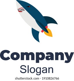 Rocket logo combined with shark head