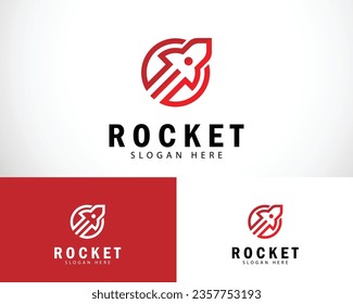 logotipo del cohete diseño creativo emblema rápido logotipo creativo leer cohete